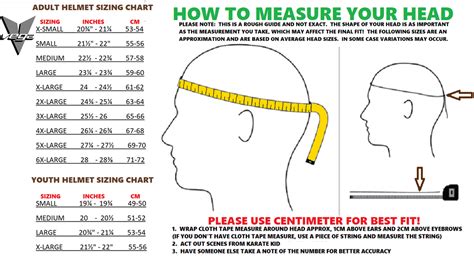 vespa helmet size chart.